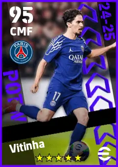 Vitinha eFootball 2026 player card — 95 OVR CMF