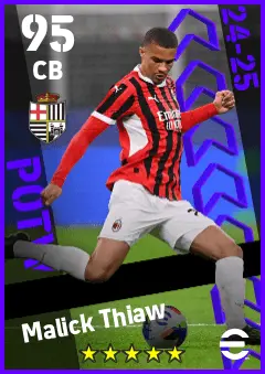 Malick Thiaw eFootball 2026 player card — 95 OVR CB
