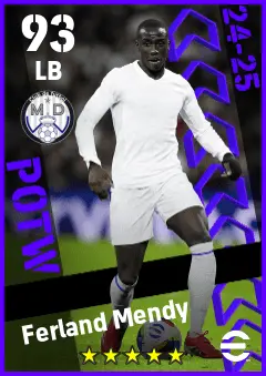 Ferland Mendy eFootball 2026 player card — 93 OVR LB