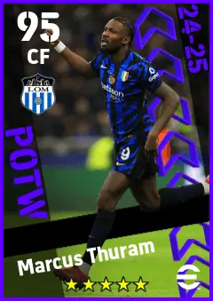 Marcus Thuram eFootball 2026 player card — 95 OVR CF