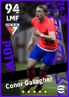 Conor Gallagher eFootball 2026 player card — 94 OVR LMF