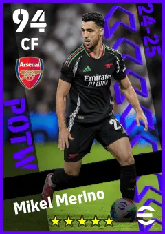 Mikel Merino eFootball 2026 player card — 94 OVR CF