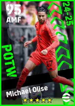Michael Olise eFootball 2026 player card — 95 OVR AMF