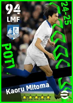 Kaoru Mitoma eFootball 2026 player card — 94 OVR LMF