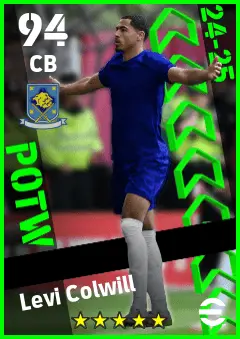 Levi Colwill eFootball 2026 player card — 94 OVR CB