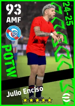 Julio Enciso eFootball 2026 player card — 93 OVR AMF