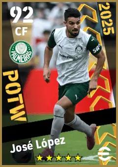 Flaco Lopez eFootball 2026 player card — 92 OVR CF