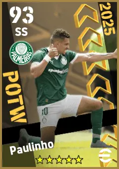 Paulinho eFootball 2026 player card — 93 OVR SS