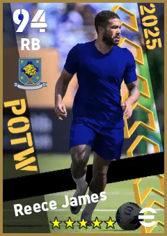 Reece James eFootball 2026 player card — 94 OVR RB