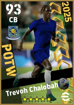 Trevoh Chalobah eFootball 2026 player card — 93 OVR CB