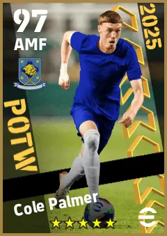 Cole Palmer eFootball 2026 player card — 97 OVR AMF