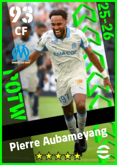 P. E. Aubameyang eFootball 2026 player card — 93 OVR CF