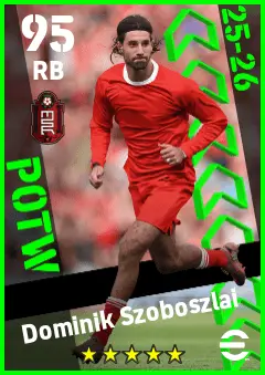 Dominik Szoboszlai eFootball 2026 player card — 95 OVR RB