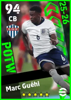 Marc Guehi eFootball 2026 player card — 94 OVR CB