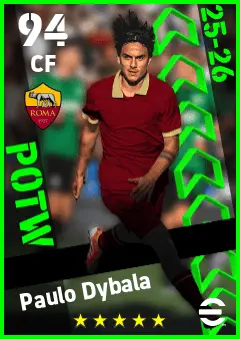Paulo Dybala eFootball 2026 player card — 94 OVR CF