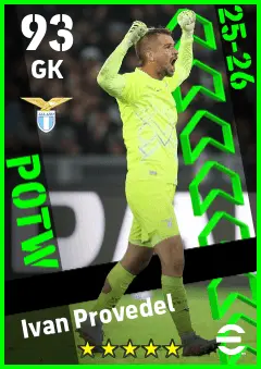Ivan Provedel eFootball 2026 player card — 93 OVR GK