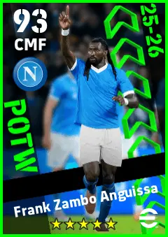 Frank Zambo Anguissa eFootball 2026 player card — 93 OVR CMF