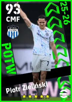Piotr Zielinski eFootball 2026 player card — 93 OVR CMF