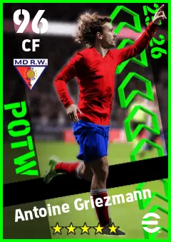 Antoine Griezmann eFootball 2026 player card — 96 OVR CF