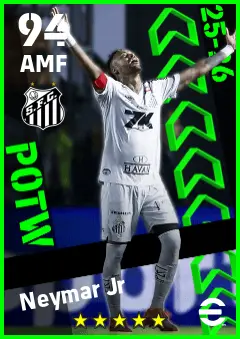 Neymar Jr eFootball 2026 player card — 94 OVR AMF