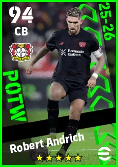 Robert Andrich eFootball 2026 player card — 94 OVR CB