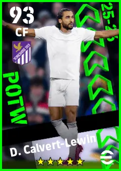 D. Calvert-Lewin eFootball 2026 player card — 93 OVR CF