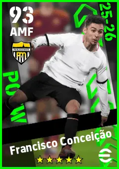 Francisco Conceicao eFootball 2026 player card — 93 OVR AMF