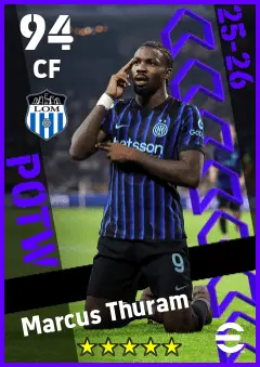 Marcus Thuram eFootball 2026 player card — 94 OVR CF