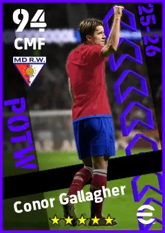 Conor Gallagher eFootball 2026 player card — 94 OVR CMF