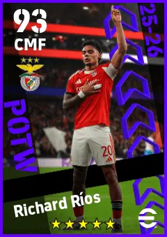 Richard Rios eFootball 2026 player card — 93 OVR CMF