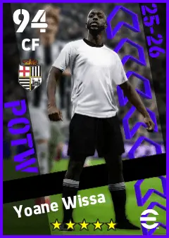 Yoane Wissa eFootball 2026 player card — 94 OVR CF