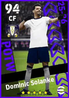 Dominic Solanke eFootball 2026 player card — 94 OVR CF
