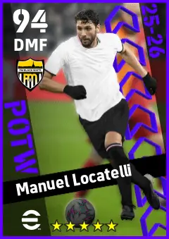 Manuel Locatelli eFootball 2026 player card — 94 OVR DMF