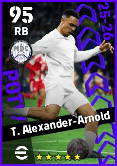 T. Alexander-Arnold eFootball 2026 player card — 95 OVR RB