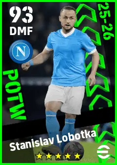 Stanislav Lobotka eFootball 2026 player card — 93 OVR DMF