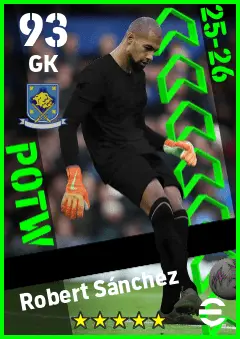 Robert Sanchez eFootball 2026 player card — 93 OVR GK