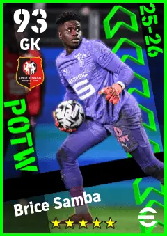 Brice Samba eFootball 2026 player card — 93 OVR GK