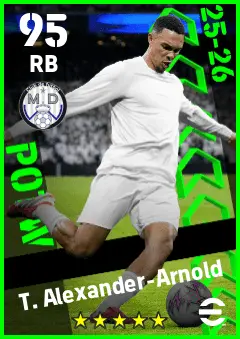 T. Alexander-Arnold eFootball 2026 player card — 95 OVR RB