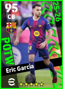 Eric Garcia eFootball 2026 player card — 95 OVR CB