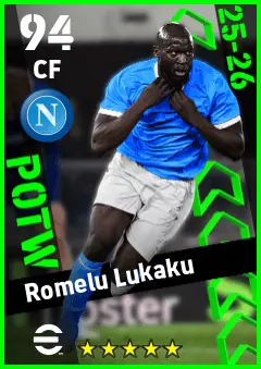 Romelu Lukaku eFootball 2026 player card — 94 OVR CF