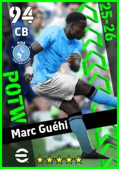 Marc Guehi eFootball 2026 player card — 94 OVR CB