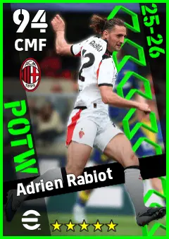 Adrien Rabiot eFootball 2026 player card — 94 OVR CMF