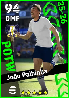 Joao Palhinha eFootball 2026 player card — 94 OVR DMF