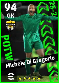 Michele Di Gregorio eFootball 2026 player card — 94 OVR GK