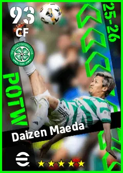 Daizen Maeda eFootball 2026 player card — 93 OVR CF