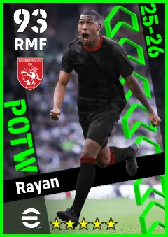 Rayan eFootball 2026 player card — 93 OVR RMF