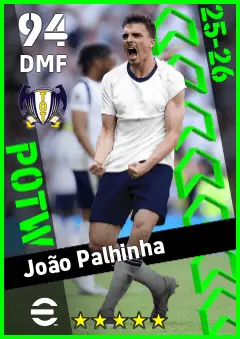 Joao Palhinha eFootball 2026 player card — 94 OVR DMF