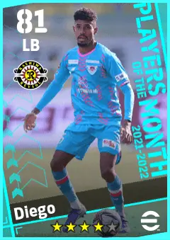 Diego eFootball 2026 player card — 81 OVR LB