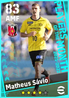 Matheus Savio eFootball 2026 player card — 83 OVR AMF