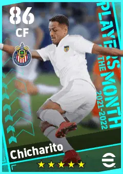 Chicharito eFootball 2026 player card — 86 OVR CF